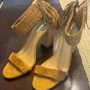 BCBGeneration  Women's Tan Block Heel Sandals